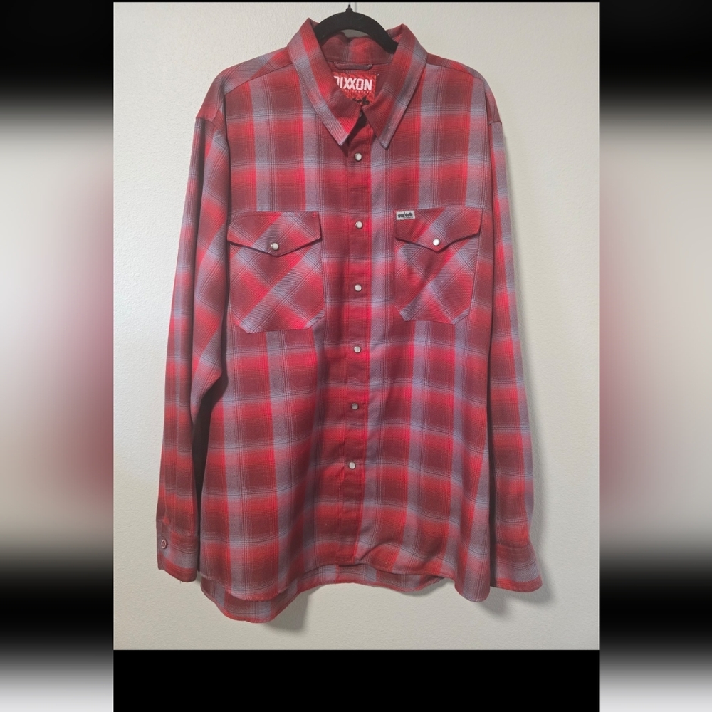 NWOT Men's Dixxon The Game Over Switch Suspension Button Plaid Flannel Size 2X - Picture 3 of 6